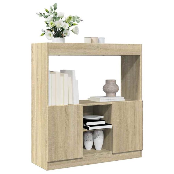 vidaXL Buffet haut chêne sonoma 92x33x100 cm bois d'ingénierie