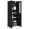 vidaXL Haut Armoire 2 pcs Ch&ecirc;ne noir Bois d'ing&eacute;nierie