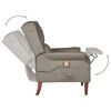 vidaXL Fauteuil de massage inclinable Gris clair Velours