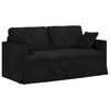 vidaXL Canap&eacute; 2 pcs Noir 158 x 78 x 80 cm Velours