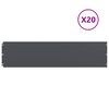 vidaXL Bordures pelouse 20pcs anthracite 25x103cm acier lamin&eacute; &agrave; froid