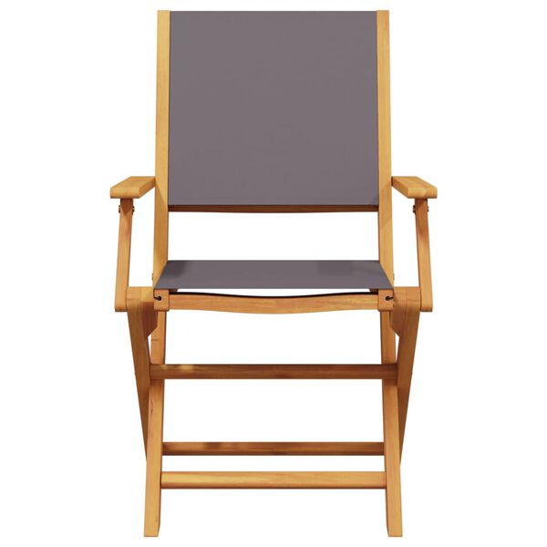 vidaXL Chaises de jardin pliantes lot de 6 tissu et bois massif