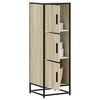 vidaXL Buffet haut ch&ecirc;ne sonoma 35,5x35x106,5 cm bois ing&eacute;nierie m&eacute;tal