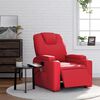 vidaXL Fauteuil de massage inclinable électrique rouge similicuir