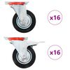 vidaXL 32 pcs Roulettes pivotantes 100 mm