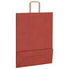 vidaXL Sacs en papier 250 pcs avec poignées rouge 32x12x42 cm