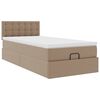 VidaXL Lit ottoman et matelas cappuccino 90x190 cm similicuir