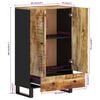 vidaXL Buffet haut avec tiroir 60x33x100cm bois massif manguier et fer