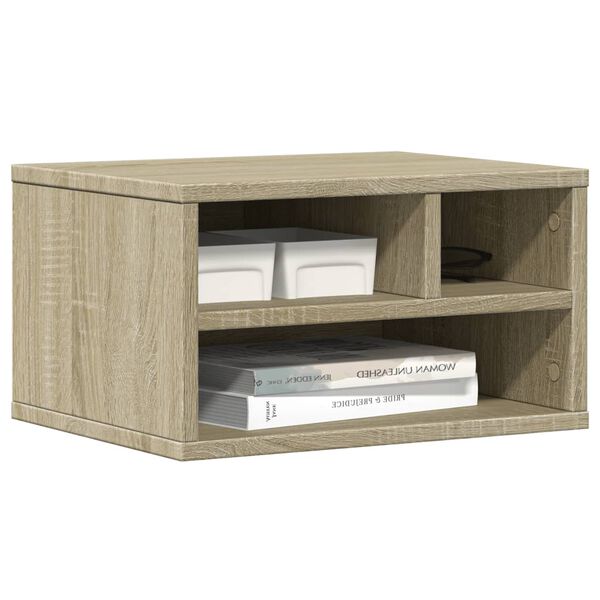 vidaXL Support d'imprimante ch&ecirc;ne sonoma 40x32x22,5 cm bois ing&eacute;nierie