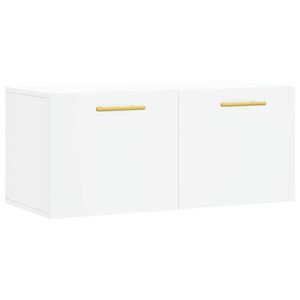 vidaXL Armoire murale blanc 80x36,5x35 cm bois d'ing&eacute;nierie