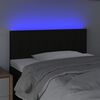 vidaXL Tête de lit à LED Noir 100x5x78/88 cm Tissu