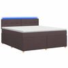 vidaXL Lit boxspring avec matelas Marron fonc&eacute; 180 x 200 cm Tissu