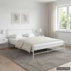 vidaXL Cadre de lit sans matelas blanc m&eacute;tal 120x200 cm
