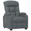 vidaXL Fauteuil de massage inclinable Gris fonc&eacute; Tissu