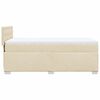 vidaXL Sommier &agrave; lattes de lit avec matelas Cr&egrave;me 80x200 cm Tissu