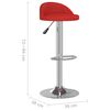 vidaXL Tabourets de bar lot de 2 rouge bordeaux similicuir