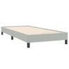 vidaXL Sommier &agrave; lattes de lit et matelas et LED gris clair 90x220 cm velours
