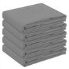 vidaXL Tissu de Table 5 pc Gris clair 140 x 160 cm Polyester