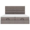 VidaXL Cadre de lit ottoman avec matelas taupe 200x200cm tissu