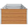 vidaXL Lit surélevé de jardin 320x80x45 cm Acier galvanisé Argenté