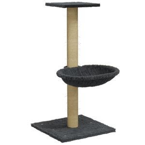 vidaXL Arbre &agrave; chat avec griffoir en sisal Gris fonc&eacute; 74 cm