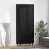 vidaXL Haut Armoire 2 pcs Ch&ecirc;ne noir Bois d'ing&eacute;nierie