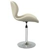vidaXL Chaise pivotante de salle &agrave; manger Cr&egrave;me Velours