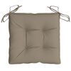 vidaXL Coussins de chaise lot de 4 taupe 40x40x7 cm tissu oxford