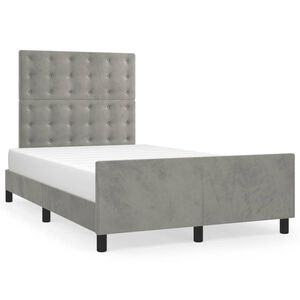 vidaXL Cadre de lit sans matelas gris clair 120x200 cm velours