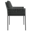 vidaXL Chaises de jardin avec coussins lot de 4 noir 54x61x83 cm rotin