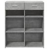 vidaXL Buffet gris béton 80x42,5x93 cm bois d'ingénierie