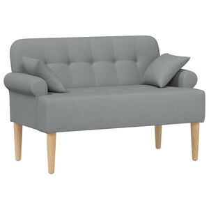 vidaXL Canap&eacute; love seat avec capitonnage en boutons Gris clair Tissu
