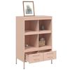 vidaXL Buffet haut rose 68x39x101,5 cm acier