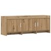 vidaXL Meuble TV 130 x 33 x 47 cm Ch&ecirc;ne artisanal Bois d'ing&eacute;nierie