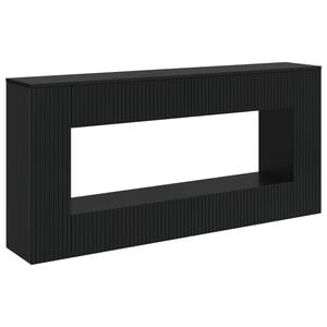 vidaXL Table console Ray&eacute; Noir 155 x 29 x 74 cm Bois d&rsquo;ing&eacute;nierie