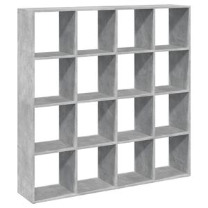 vidaXL Biblioth&egrave;que gris b&eacute;ton 137,5x29x137,5 cm bois d'ing&eacute;nierie