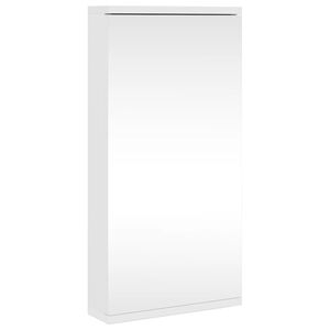vidaXL Armoire de bain &agrave; miroir d'angle blanc 30x24x60 cm