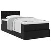 VidaXL Lit ottoman avec matelas noir 100x200 cm similicuir