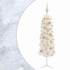 vidaXL Sapin de No&euml;l artificiel &eacute;troit avec boules 150 cm 150 LED