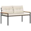 vidaXL Banc ext&eacute;rieur 2 -Seater 116 x 67,5 x 72 cm polyrotin
