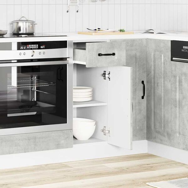 vidaXL Armoire de cuisine Kalmar gris b&eacute;ton bois d'ing&eacute;nierie