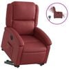 vidaXL Fauteuil inclinable &eacute;lectrique rouge bordeaux similicuir