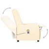vidaXL Fauteuil de massage Cr&egrave;me Similicuir