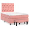 vidaXL Sommier &agrave; lattes de lit avec matelas Rose 120x200 cm Velours