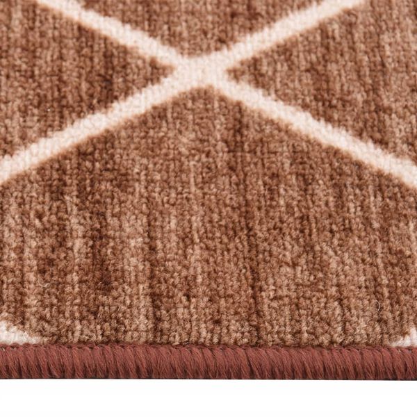vidaXL Tapis de couloir Marron fonc&eacute; 80x600 cm