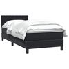 vidaXL Sommier à lattes de lit avec matelas noir 80x220 cm velours
