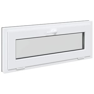 vidaXL Fen&ecirc;tre de sous-sol RISOR 100 x 40 cm PVC et verre Anthracite