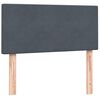 vidaXL Sommier &agrave; lattes de lit et matelas gris fonc&eacute; 90x210 cm velours