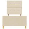 vidaXL Cadre de lit avec t&ecirc;te de lit Cr&egrave;me 90 x 200 cm tissu