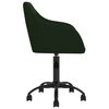 vidaXL Chaise pivotante de salle &agrave; manger Vert fonc&eacute; Velours